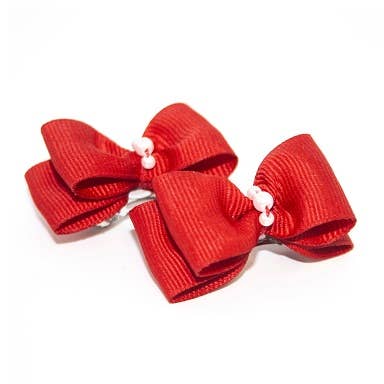 Red Christmas Canine Clips - 2 per card