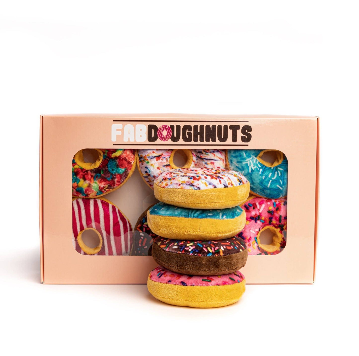 Box of Doughnuts Squeaky Dog Toy