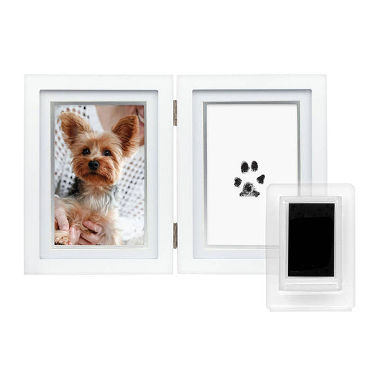 Pearhead - Pawprints Desk Frame with Clean-Touch Ink Kit, White